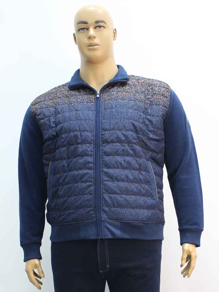 Кофта-куртка мужская комбинированная большого размера. Магазин «Большой Папа», Харьков.