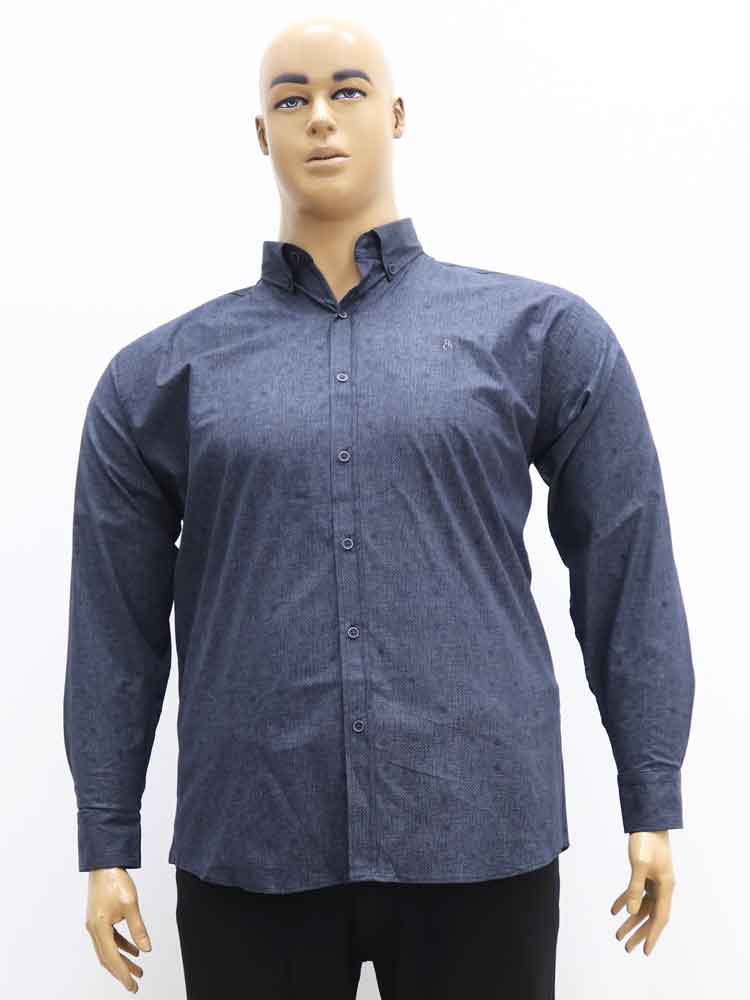 Сорочка (рубашка) мужская из хлопка с лайкрой большого размера, 2021. Магазин «Большой Папа», Харьков.