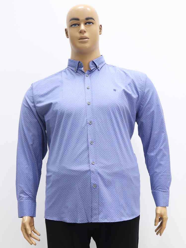 Сорочка (рубашка) мужская из хлопка с эластаном большого размера, 2021. Магазин «Большой Папа», Харьков.