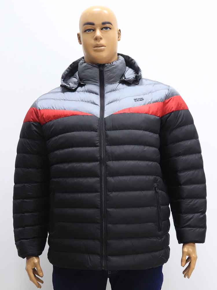 Куртка зимняя мужская с капюшоном большого размера, 2022. Магазин «Большой Папа», Харьков.