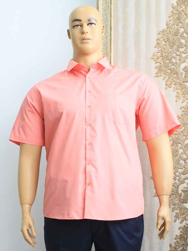 Сорочка (рубашка) мужская с коротким рукавом из хлопка классическая большого размера. Магазин «Большой Папа», Харьков.