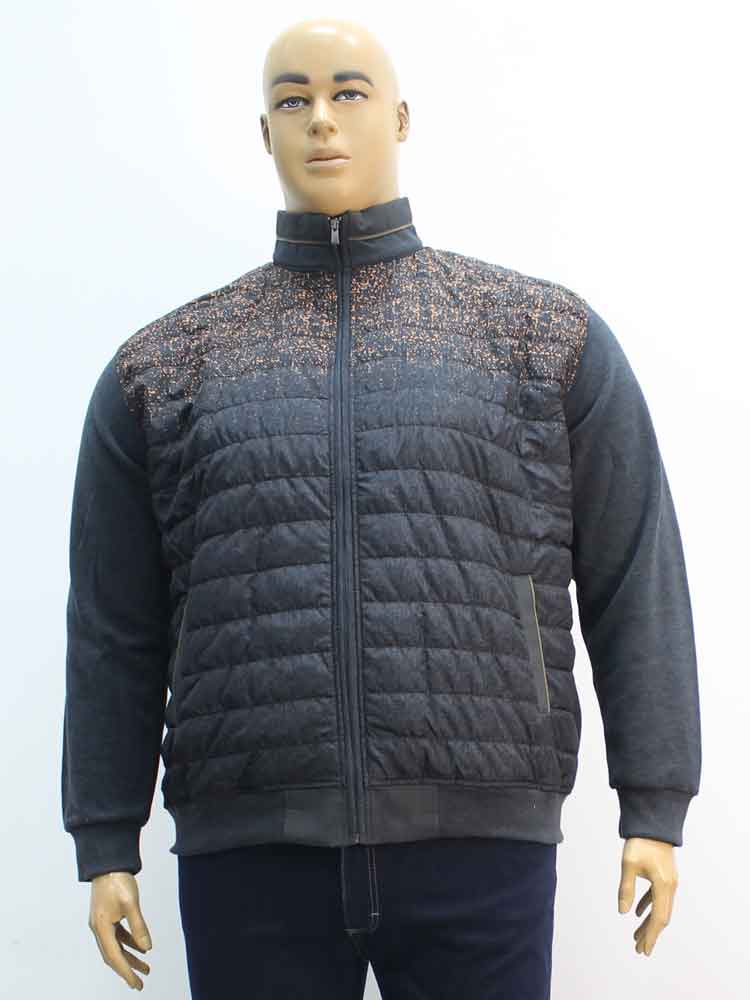 Кофта-куртка мужская комбинированная большого размера. Магазин «Большой Папа», Харьков.