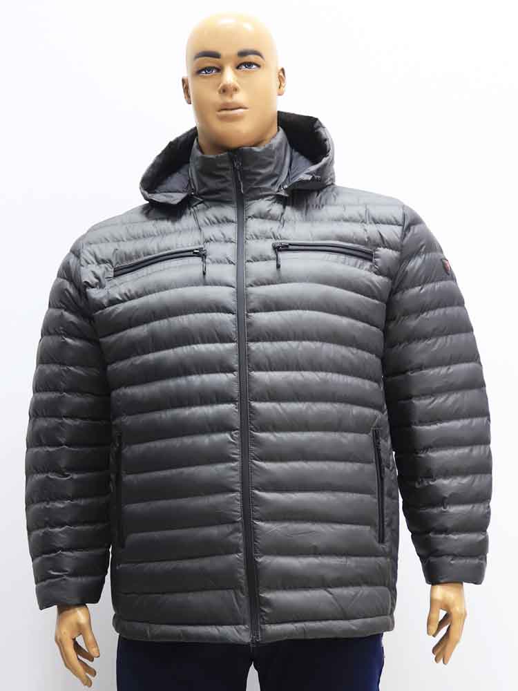 Куртка демисезонная мужская с капюшоном большого размера, 2022. Магазин «Большой Папа», Харьков.