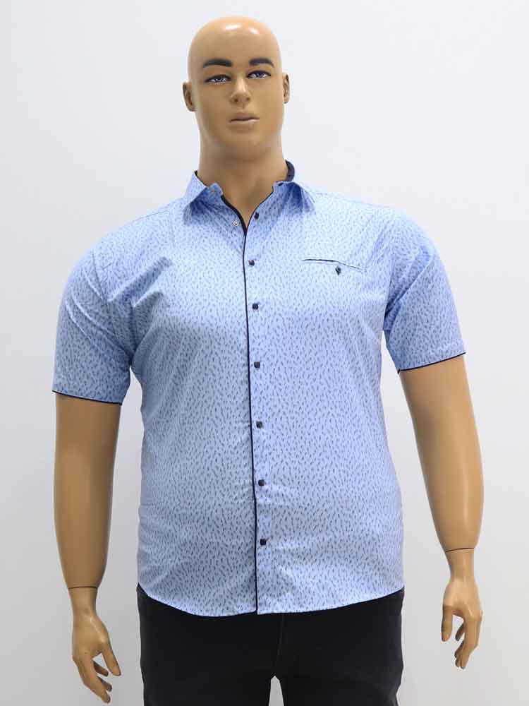 Сорочка (рубашка) мужская  из хлопка с эластаном большого размера. Магазин «Большой Папа», Харьков.