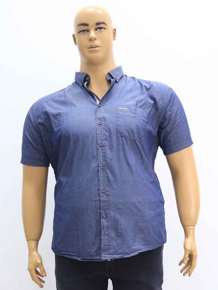Сорочка (рубашка) мужская джинсовая (облегченная) из хлопка большого размера, 2023. Магазин «Большой Папа», Харьков.