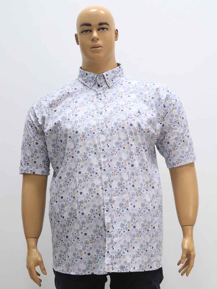 Сорочка (рубашка) мужская из хлопка с эластаном большого размера, 2023. Магазин «Большой Папа», Харьков.