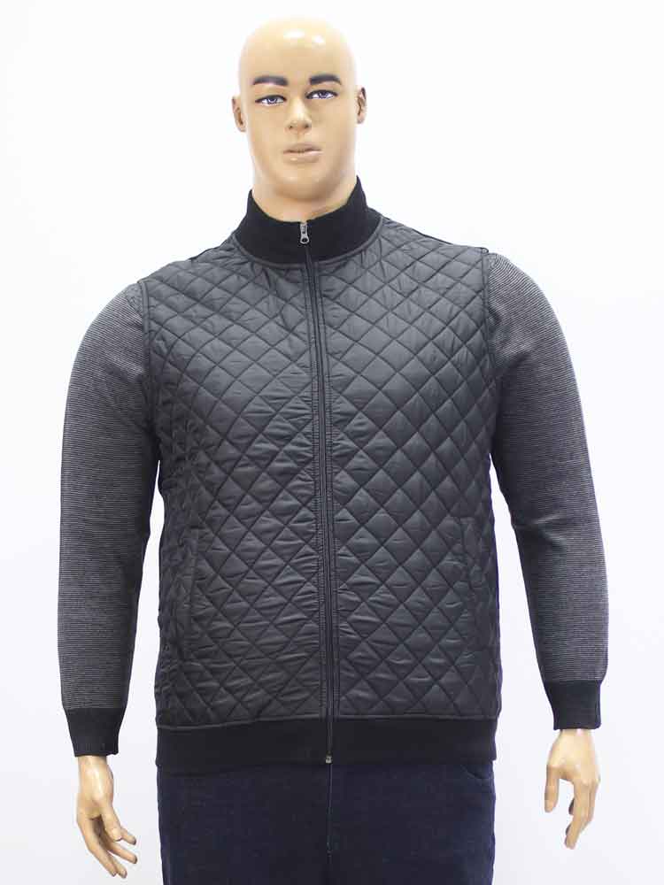 Жилет мужской стёганый комбинированный большого размера. Магазин «Пышая Дама», Харьков.